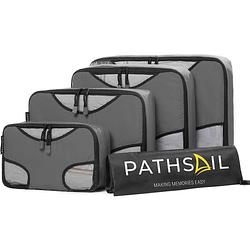 Foto van Pathsail® packing cubes set 5-delig - bagage organizers - koffer organizer set - inclusief was tas - dark grey
