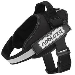 Foto van Nobleza 42zhh - hondentuigje - anti-trek tuig - honden harness - reflecterend - zwart - maat s