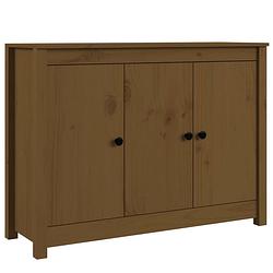 Foto van Vidaxl dressoir 100x35x74 cm massief grenenhout honingbruin