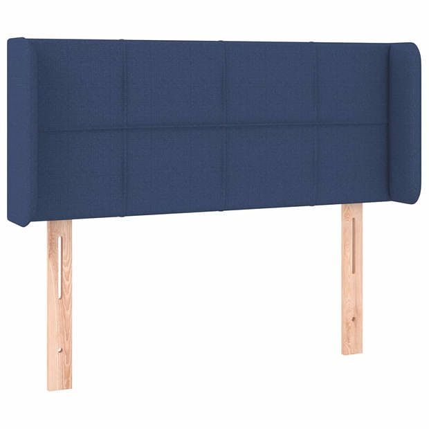 Foto van Vidaxl hoofdbord met randen 83x16x78/88 cm stof blauw