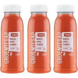 Foto van Jumbo vers groentesap wortel, appel & gember 3 x 250ml