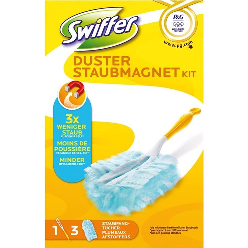 Foto van Swiffer duster stofdoekjes - starterkit + 3 navullingen