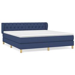 Foto van The living store boxspringbed - pocketvering - 160x200 cm - blauw