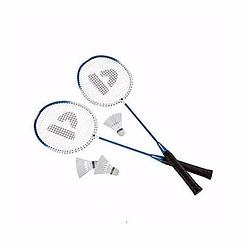 Foto van Blauwe badmintonrackets met shuttels - badmintonsets
