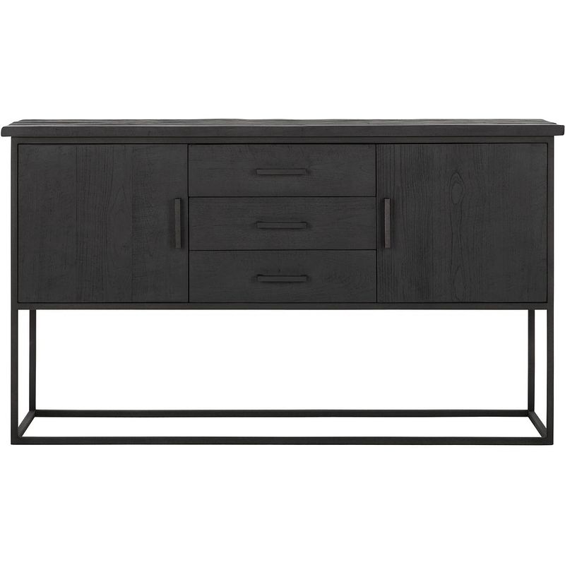 Foto van Dtp home dresser beam no.2, 2 doors, 3 drawers black,90x158x43 cm,...