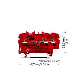 Foto van Wago 2002-1303 doorgangsklem 5.20 mm spanveer rood 100 stuk(s)