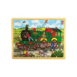 Foto van Bigjigs houten puzzel trein - 24 stukjes