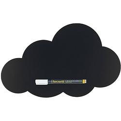 Foto van Zwart wolk krijtbord/schoolbord met 1 stift 49 x 30 cm - krijtborden