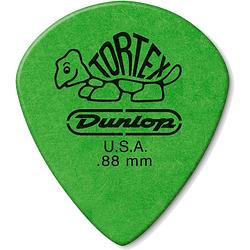 Foto van Dunlop tortex jazz iii 0.88mm groen plectrum met scherpe punt