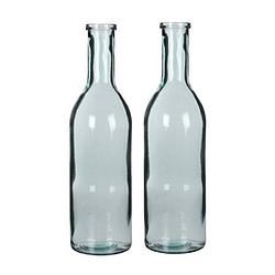 Foto van 2x decoratiefles / glazen fles transparant 50 x 15 cm - vazen