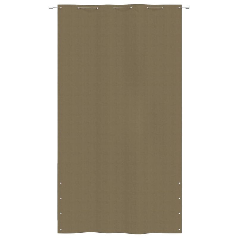 Foto van The living store balkonscherm oxford stof - 160 x 240 cm - waterbestendig - taupe