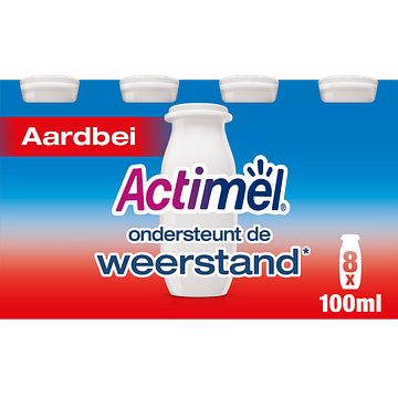 Foto van Actimel drinkyoghurt aardbei 8 x 100ml bij jumbo