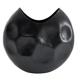 Foto van Ptmd lio black aluminium pot oval dented