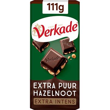 Foto van Verkade extra puur hazelnoot 111g bij jumbo