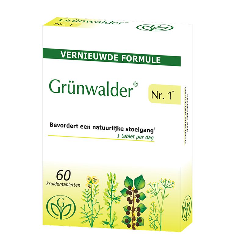 Foto van Grunwalder nr.1 natuurlijke stoelgang kruidentabletten