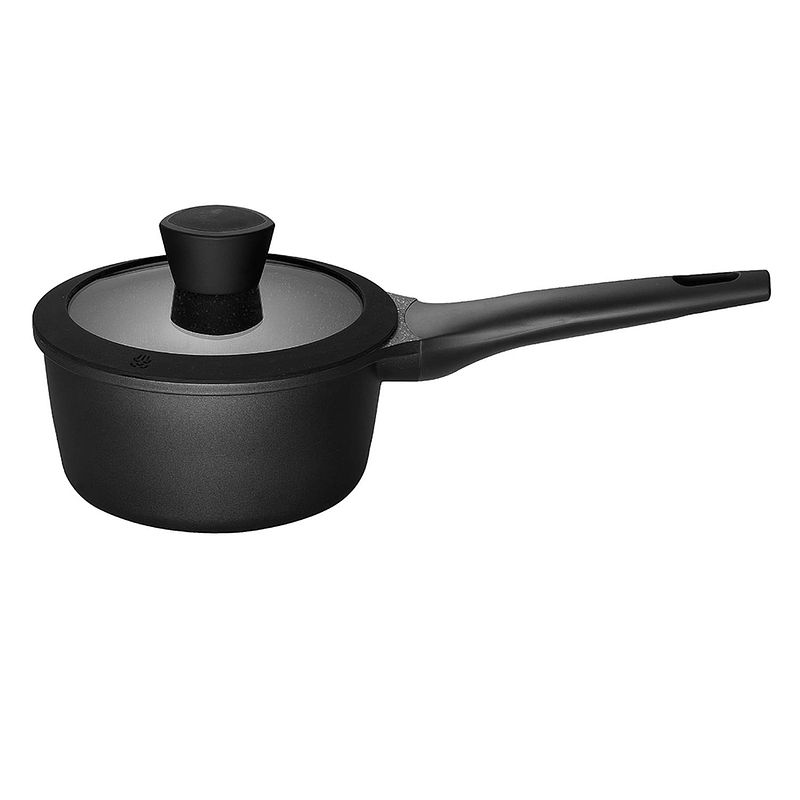 Foto van Sola steelpan fair cooking - ø 18 cm - zwart/wit - inclusief deksel