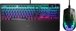 Foto van Steelseries apex 5 gaming toetsenbord qwerty + aerox 3 onyx gaming muis