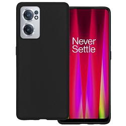 Foto van Basey oneplus nord ce 2 hoesje siliconen back cover case - oneplus nord ce 2 hoes silicone case hoesje - zwart