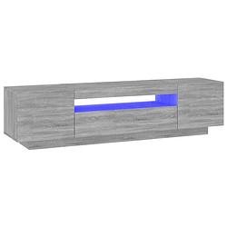 Foto van The living store tv-meubel - led-verlichting - grijs sonoma eiken - 160 x 35 x 40 cm