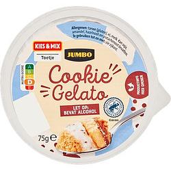 Foto van Jumbo cookie gelato 75 g aanbieding bij jumbo | 4 voor 2.50