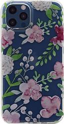 Foto van Bluebuilt mixed blossom soft case apple iphone 12/12 pro back cover transparant