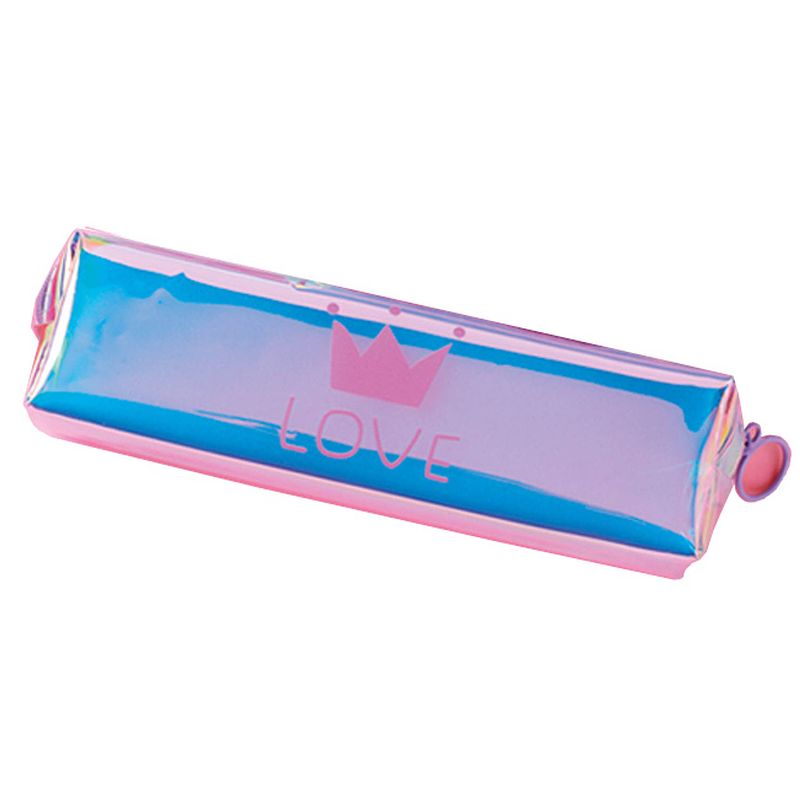 Foto van I-total etui love junior 20 x 6 cm polyester roze/blauw