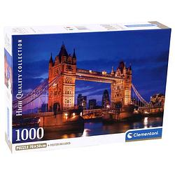 Foto van Clementoni puzzel tower bridge at night compact box 1000 stukjes