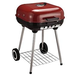 Foto van Houtskool barbecue - bbq - grill - barbeque - 47,5 cm - rood