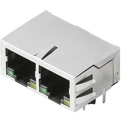 Foto van Weidmüller rj45m t12d 3.3e4g/y rl 2036460000 bus, inbouw horizontaal aantal polen 8 zilver, zwart 180 stuk(s)