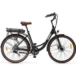 Foto van Surpass elektrische stadsfiets 26 's's (f264) - stalen frame - 6 versnellingen shimano - schijfremmen - 10 ah - zwart