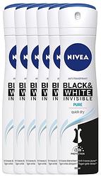 Foto van Nivea black & white invisible pure deodorant spray voordeelverpakking