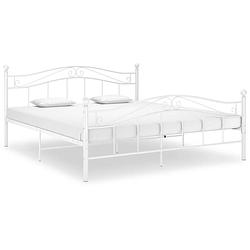 Foto van Vidaxl bedframe metaal wit 140x200 cm