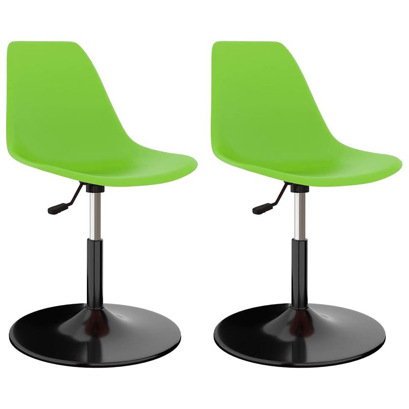 Foto van Vidaxl eetkamerstoelen 2 st draaibaar pp groen