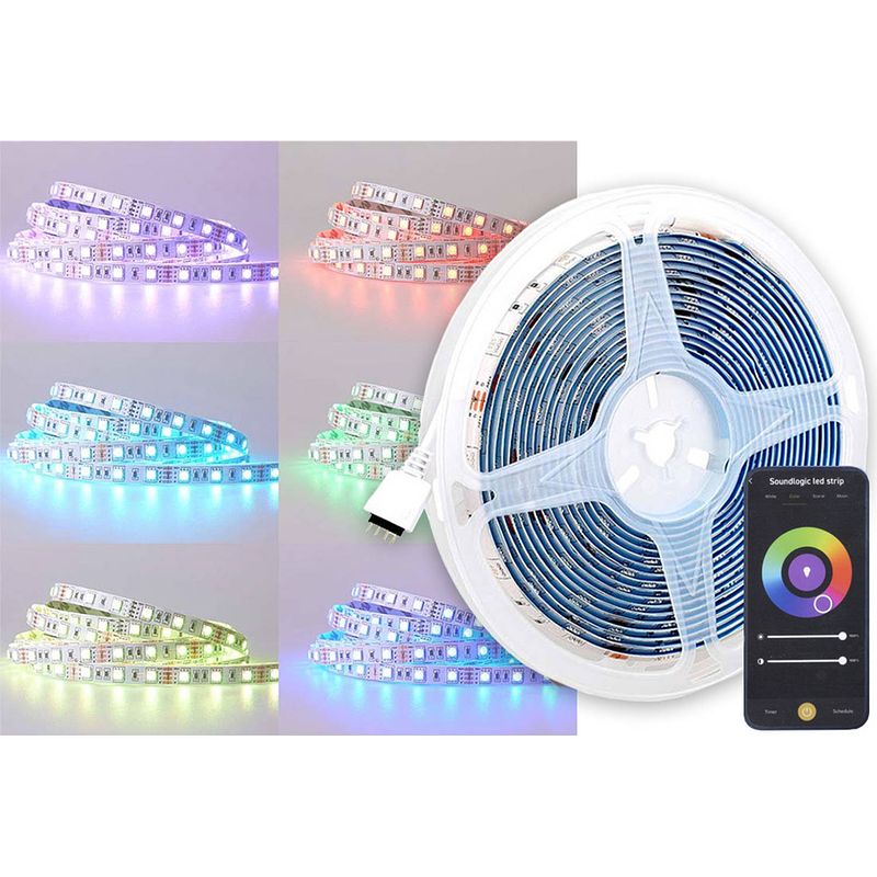 Foto van Soundlogic smart rgb led strip - 5 meter lang - bedienbaar via de telefoon