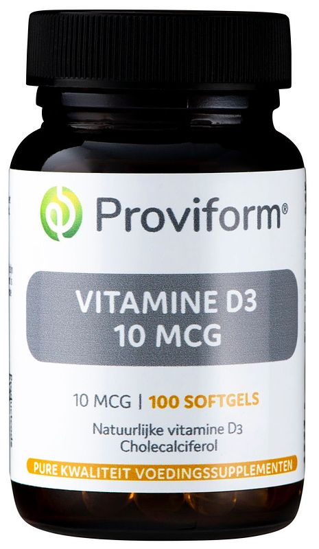 Foto van Proviform vitamine d3 10mcg 100 softgels