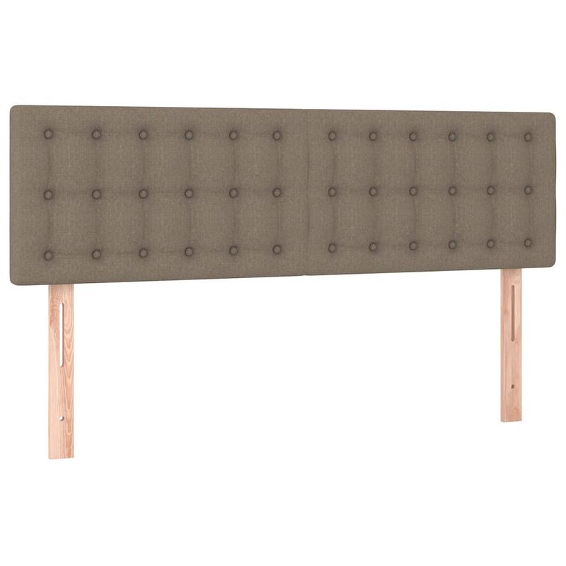 Foto van The living store hoofdbord stof - taupe 144x5x78/88cm - verstelbare hoogte