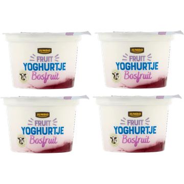 Foto van Jumbo fruit yoghurtje bosfruit 4 x 200g