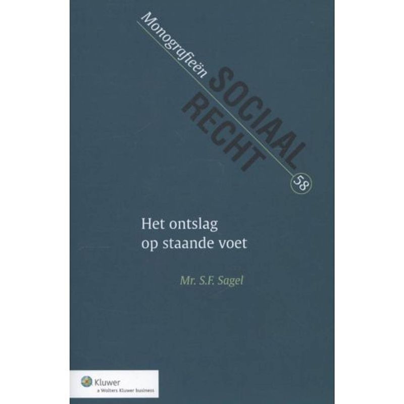 Foto van Het ontslag op staande voet - monografie