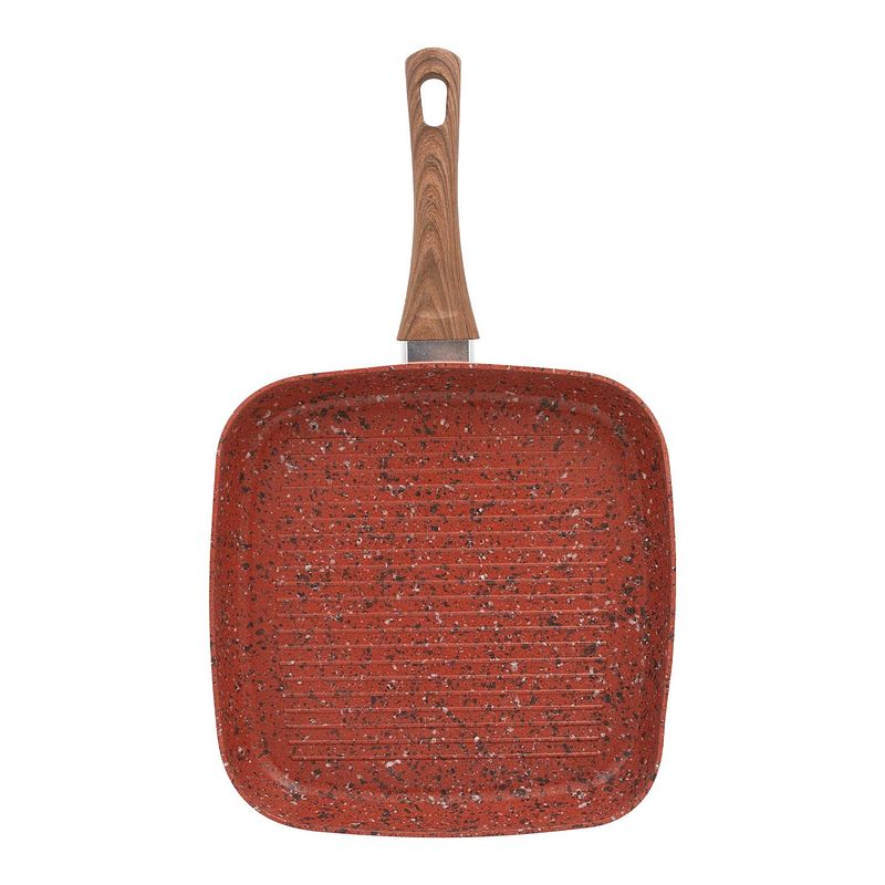 Foto van Livington copper & stone pan grillpan - 28 cm