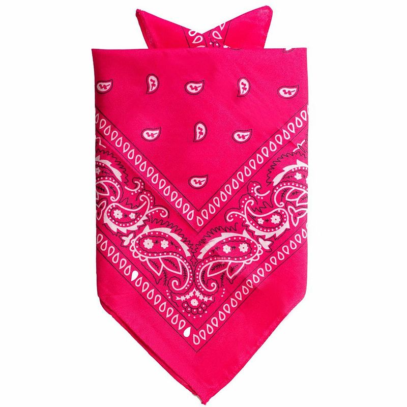 Foto van Traditionele bandana - roze - 52 x 55 cm - verkleedhoofddeksels