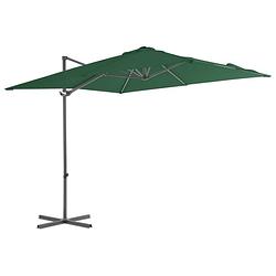 Foto van Vidaxl zweefparasol met stalen paal 250x250 cm groen