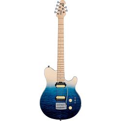 Foto van Sterling by music man axis quilted maple ax3qm spectrum blue elektrische gitaar