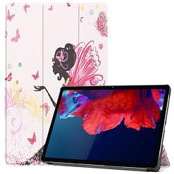 Foto van Basey lenovo tab p11 plus hoes case - lenovo tab p11 plus hoesje elfje - lenovo tab p11 plus book case cover