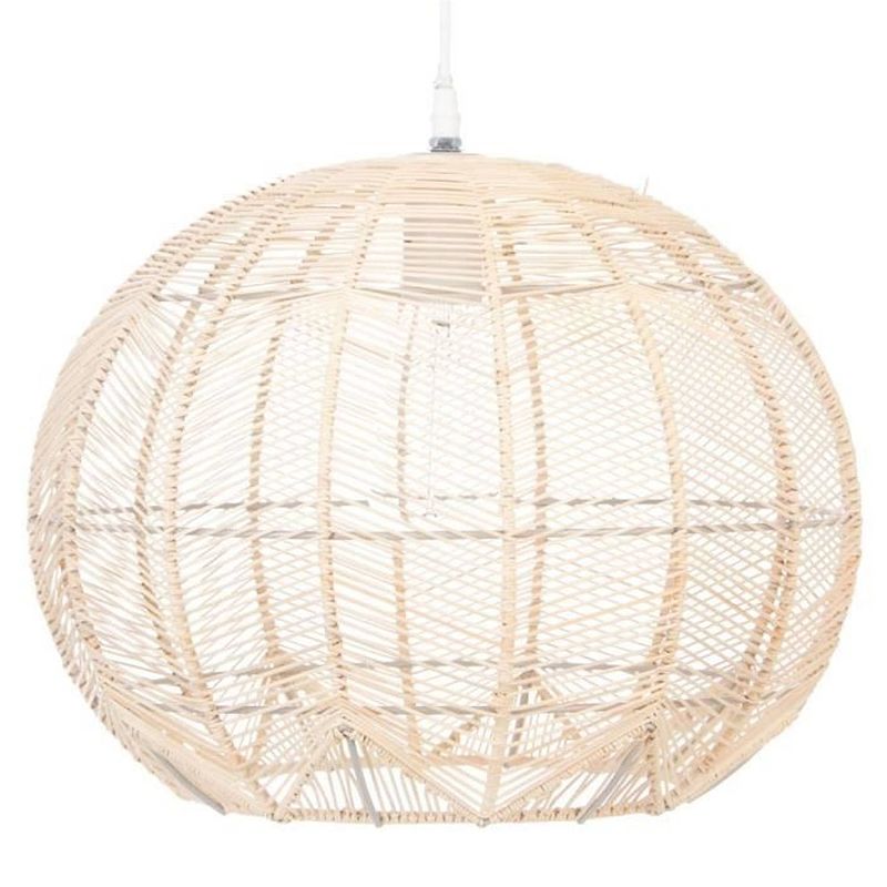 Foto van Hanglamp rotan - ø 38 x h 32 cm - beige