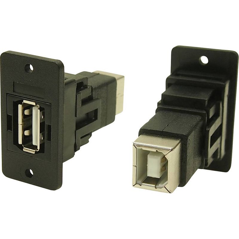 Foto van Adapter, bus, inbouw usb-bus type a - usb-bus type b cp30609nx cliff 1 stuk(s)