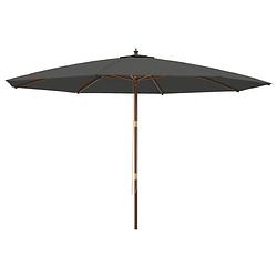 Foto van The living store parasol - antraciet - 400 x 273 cm - uv-beschermend polyester