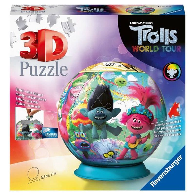 Foto van Ravensburger - ronde 3d-puzzel 72 stukjes trollen 2