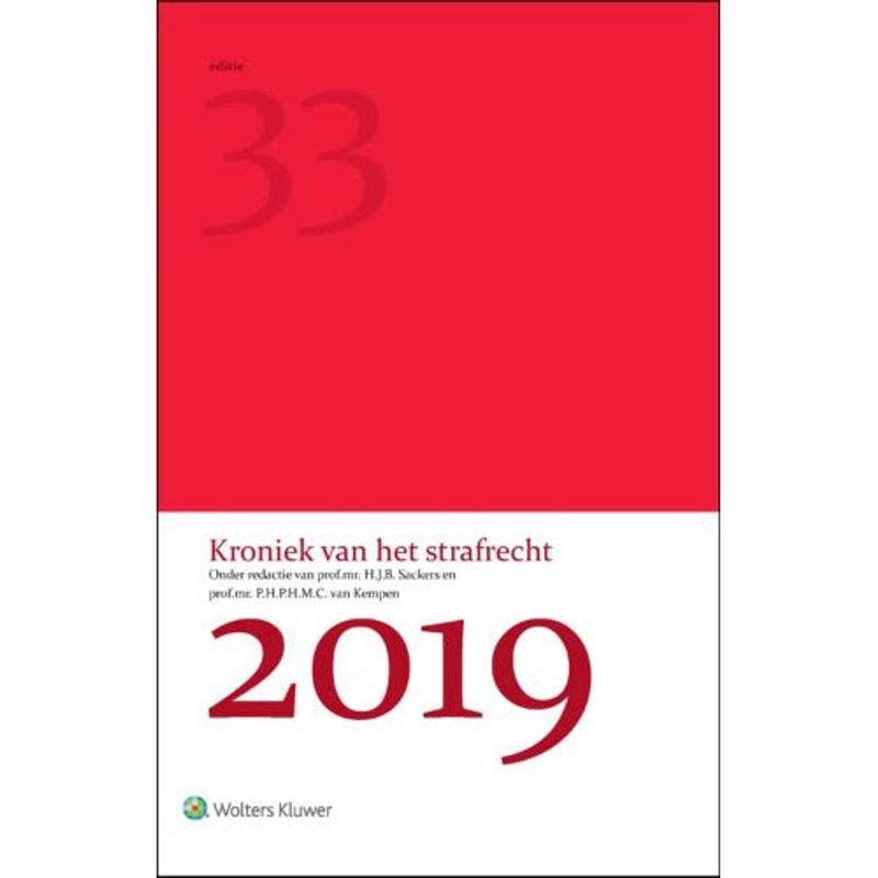 Foto van Kroniek van het strafrecht 2019