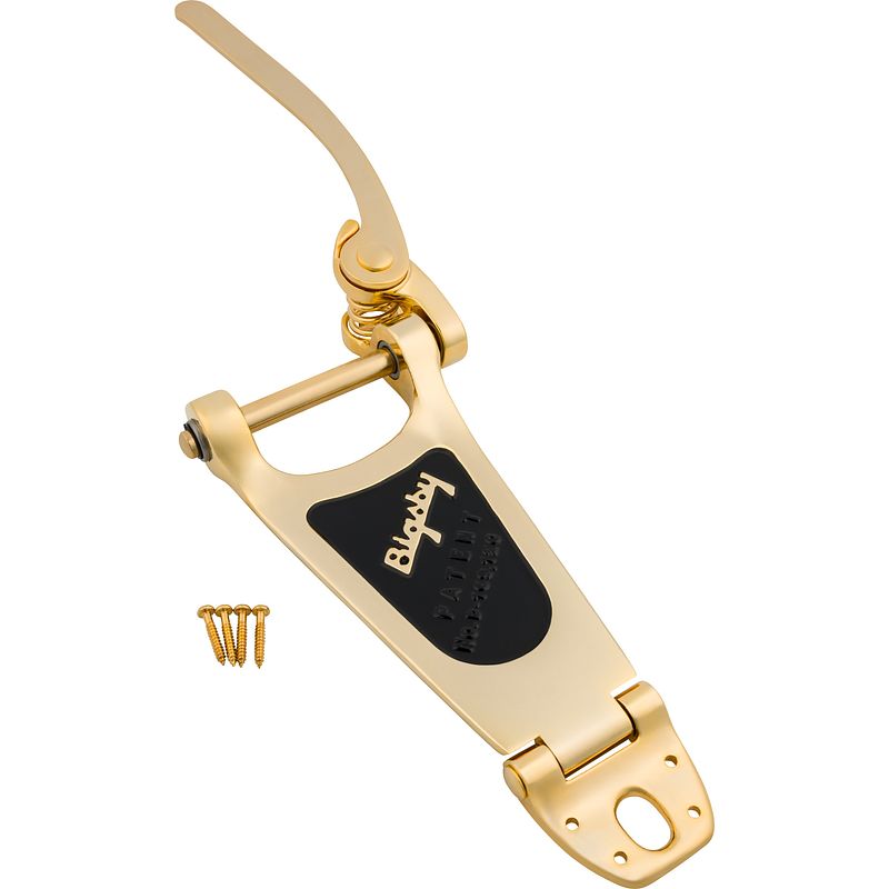 Foto van Bigsby b6 extra short hinge gold vibrato staartstuk