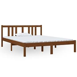 Foto van The living store houten bedframe - modern - slaapkamer - afmeting- 195.5 x 145.5 x 69.5 cm - ken- hoogwaardig massief